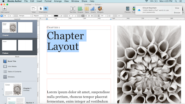 modify chapter layout